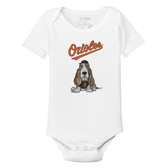 Infant Tiny Turnip White Baltimore Orioles Puddy Bodysuit