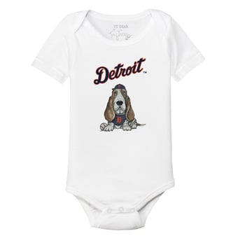 Infant Tiny Turnip White Detroit Tigers Puddy Bodysuit