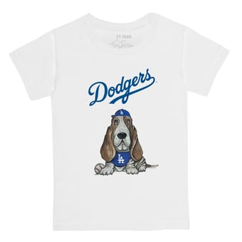 Toddler Tiny Turnip White Los Angeles Dodgers Puddy T-Shirt