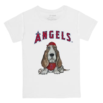 Toddler Tiny Turnip White Los Angeles Angels Puddy T-Shirt