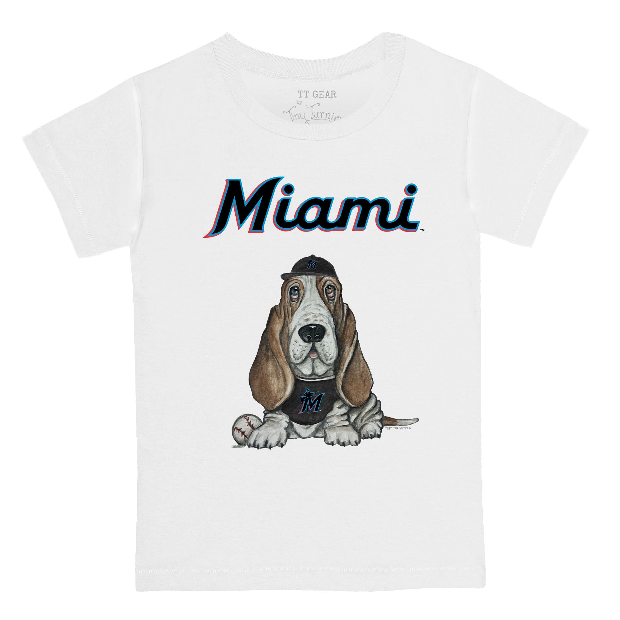 Youth Tiny Turnip White Miami Marlins Puddy T-Shirt