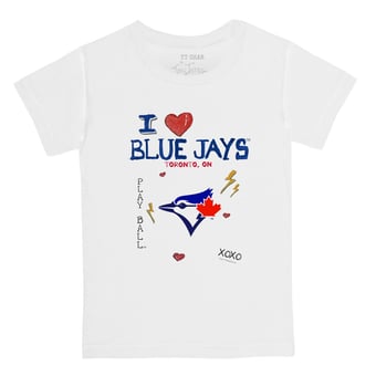 Toddler Tiny Turnip White Toronto Blue Jays I Heart T-Shirt