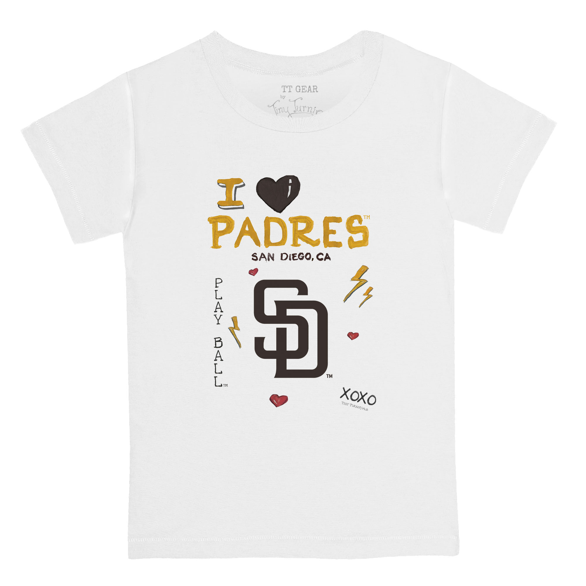 Toddler Tiny Turnip White San Diego Padres I Heart T-Shirt Toddler Tiny Turnip White San Diego Padres I Heart T-Shirt