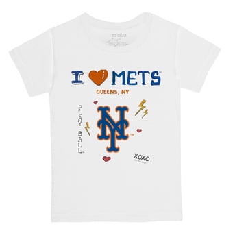 Toddler Tiny Turnip White New York Mets I Heart T-Shirt