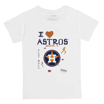 Toddler Tiny Turnip White Houston Astros I Heart T-Shirt