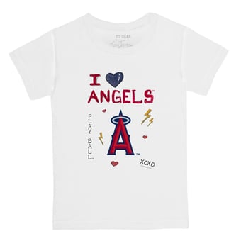 Youth Tiny Turnip White Los Angeles Angels I Heart T-Shirt