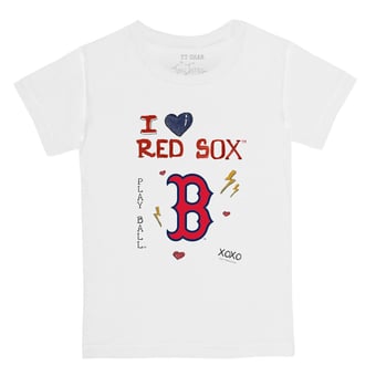 Youth Tiny Turnip White Boston Red Sox I Heart T-Shirt