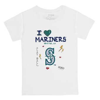 Youth Tiny Turnip White Seattle Mariners I Heart T-Shirt
