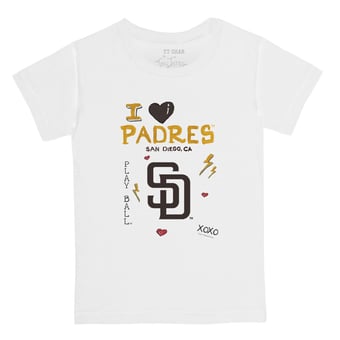 Youth Tiny Turnip White San Diego Padres I Heart T-Shirt