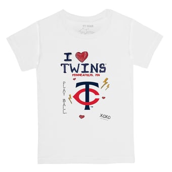 Youth Tiny Turnip White Minnesota Twins I Heart T-Shirt