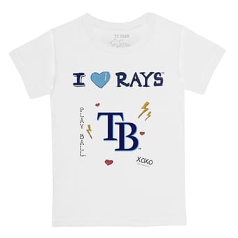 Youth Tiny Turnip White Tampa Bay Rays I Heart T-Shirt