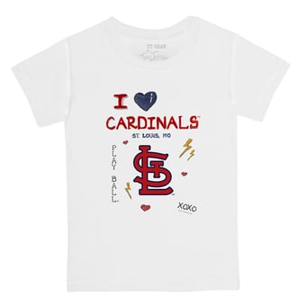 Youth Tiny Turnip White St. Louis Cardinals I Heart T-Shirt
