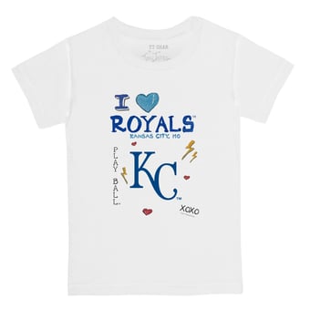 Youth Tiny Turnip White Kansas City Royals I Heart T-Shirt