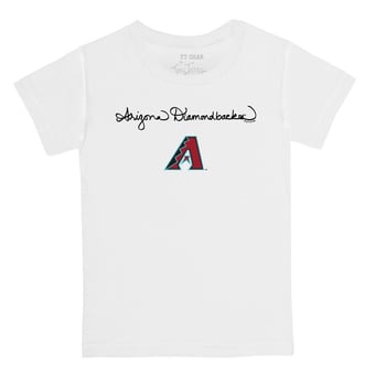 Toddler Tiny Turnip White Arizona Diamondbacks Script Logo T-Shirt
