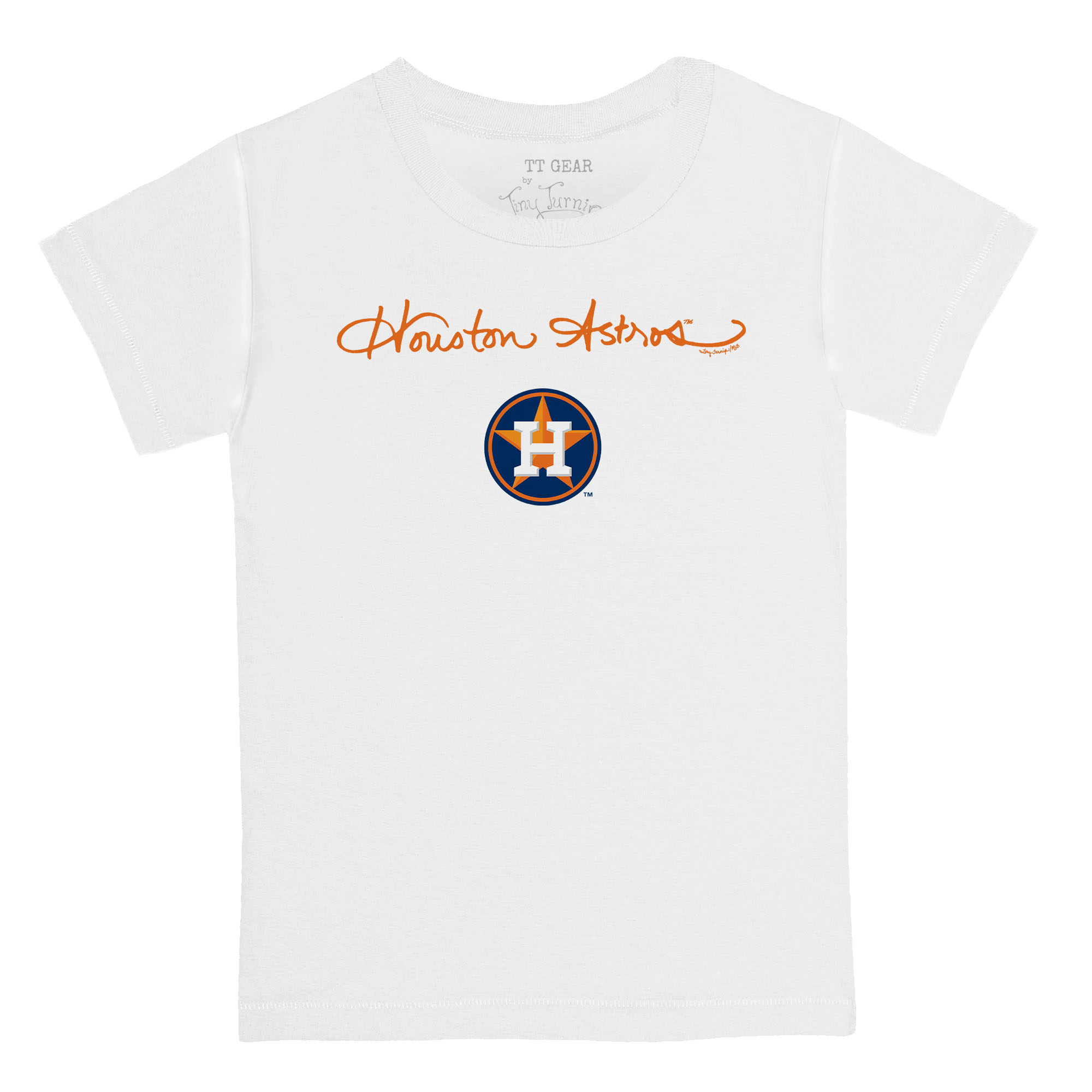 Toddler Tiny Turnip White Houston Astros Script Logo T-Shirt