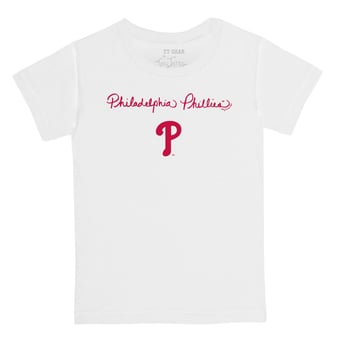 Toddler Tiny Turnip White Philadelphia Phillies Script Logo T-Shirt