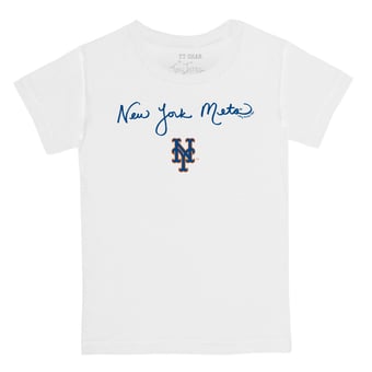 Youth Tiny Turnip White New York Mets Script Logo T-Shirt