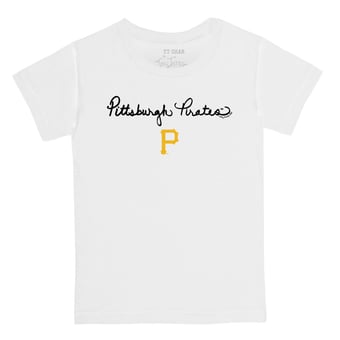 Youth Tiny Turnip White Pittsburgh Pirates Script Logo T-Shirt