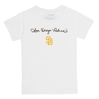 Youth Tiny Turnip White San Diego Padres Script Logo T-Shirt