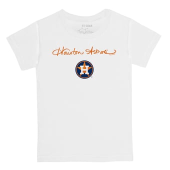 Youth Tiny Turnip White Houston Astros Script Logo T-Shirt