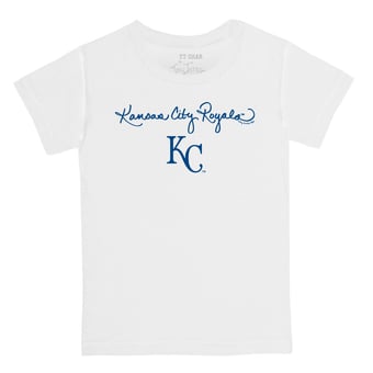 Youth Tiny Turnip White Kansas City Royals Script Logo T-Shirt