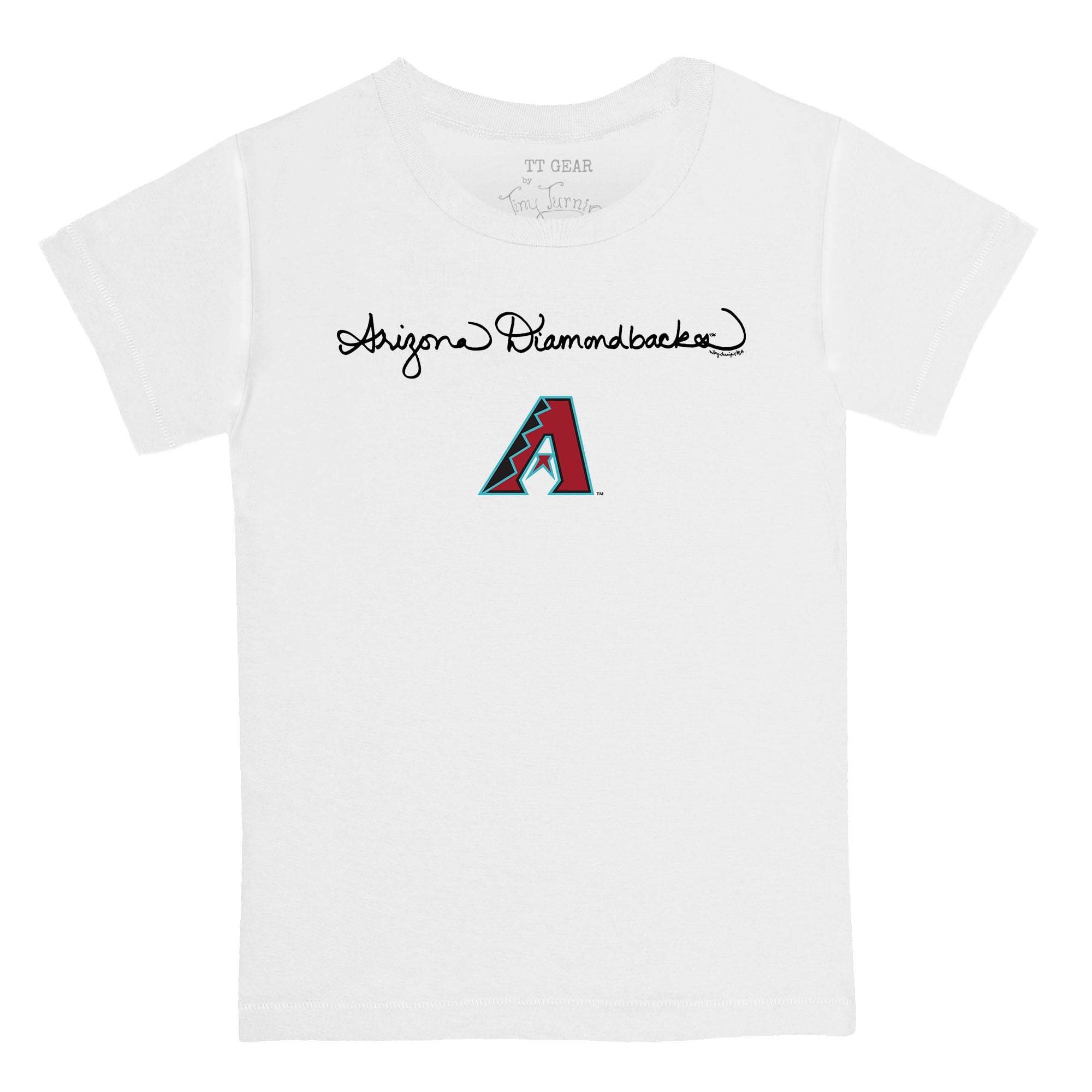 Youth Tiny Turnip White Arizona Diamondbacks Script Logo T-Shirt