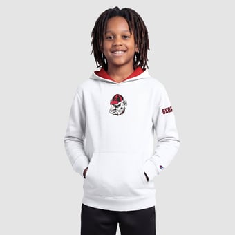 Youth Champion  White Georgia Bulldogs Fleece Hoodie