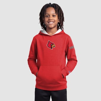 Youth Champion  Red Louisville Cardinals Fleece Hoodie