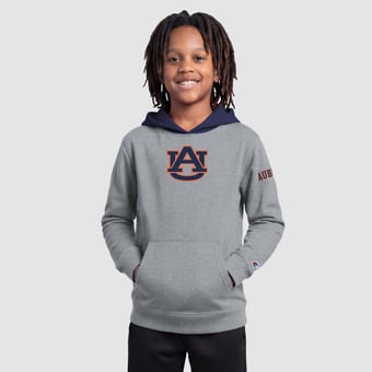Youth Champion  Heather Gray Auburn Tigers Fleece Hoodie