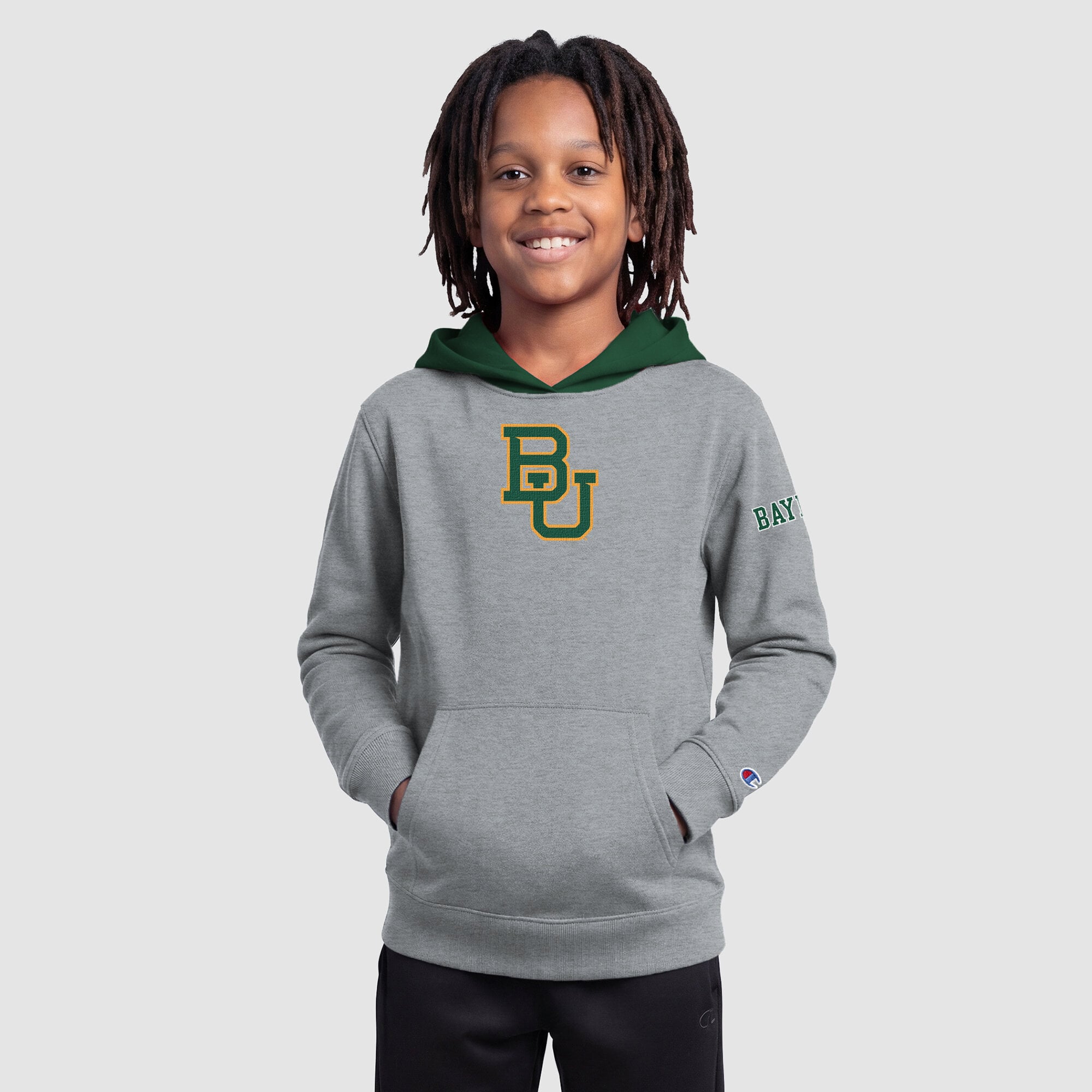 Youth Champion  Heather Gray Baylor Bears Fleece Hoodie