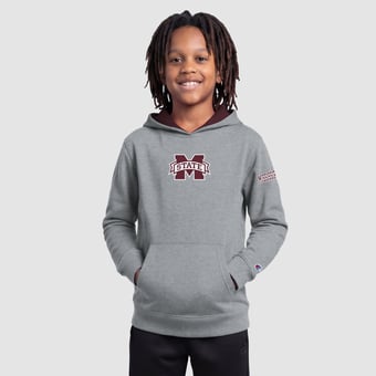Youth Champion  Heather Gray Mississippi State Bulldogs Fleece Hoodie