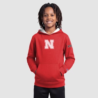 Youth Champion  Scarlet Nebraska Huskers Fleece Hoodie