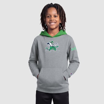 Youth Champion  Heather Gray Notre Dame Fighting Irish Fleece Hoodie