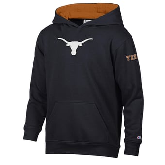 Youth Champion  Black Texas Longhorns Fleece Hoodie