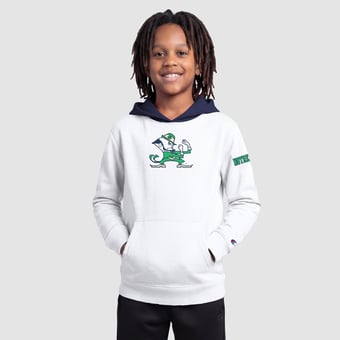Youth Champion  White Notre Dame Fighting Irish Fleece Hoodie
