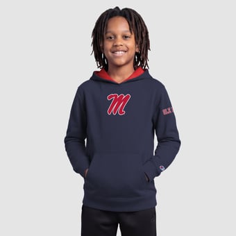 Youth Champion  Navy Ole Miss Rebels Fleece Hoodie