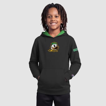 Youth Champion  Black Oregon Ducks Fleece Hoodie