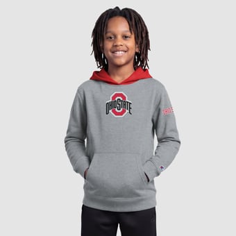 Youth Champion  Heather Gray Ohio State Buckeyes Fleece Hoodie