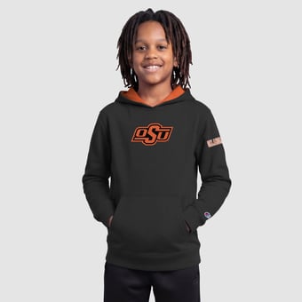 Youth Champion  Black Oklahoma State Cowboys Fleece Hoodie