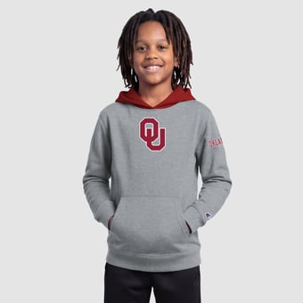 Youth Champion  Heather Gray Oklahoma Sooners Fleece Hoodie