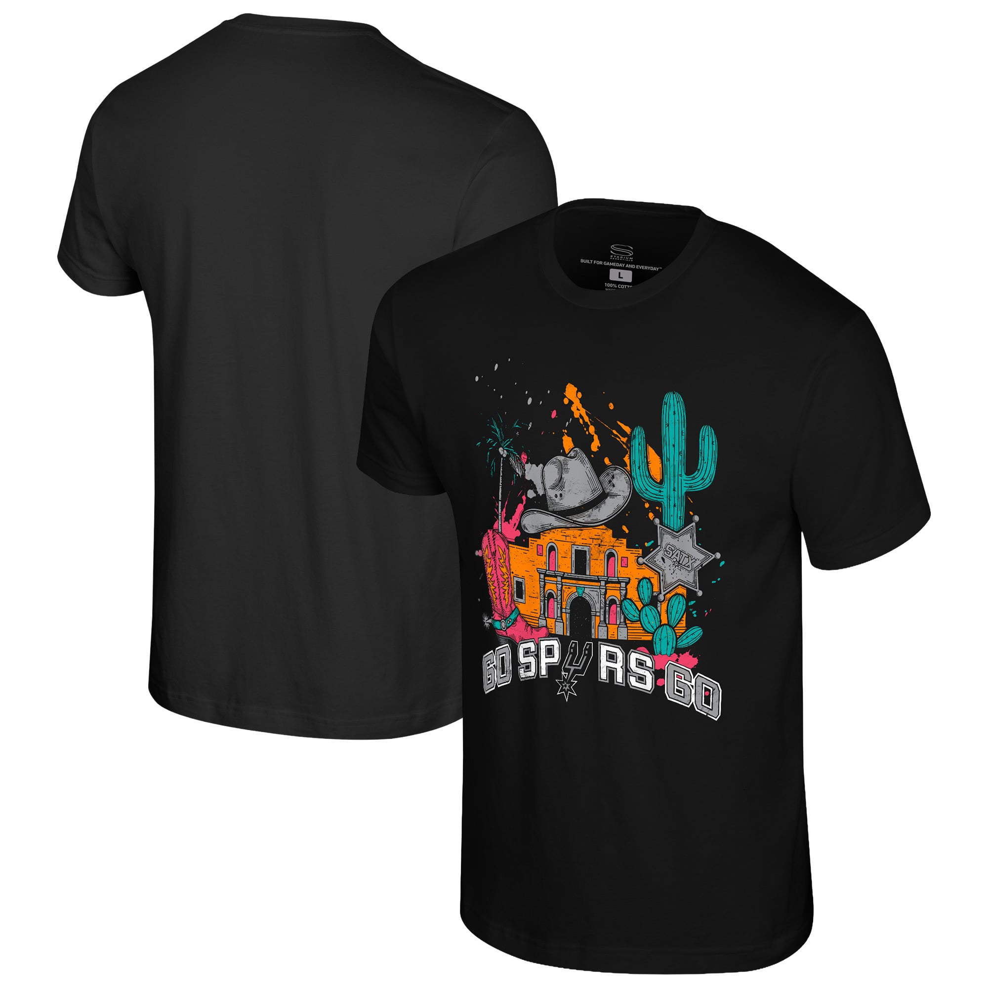Unisex Stadium Essentials  Black San Antonio Spurs Remember the Spurs T-Shirt