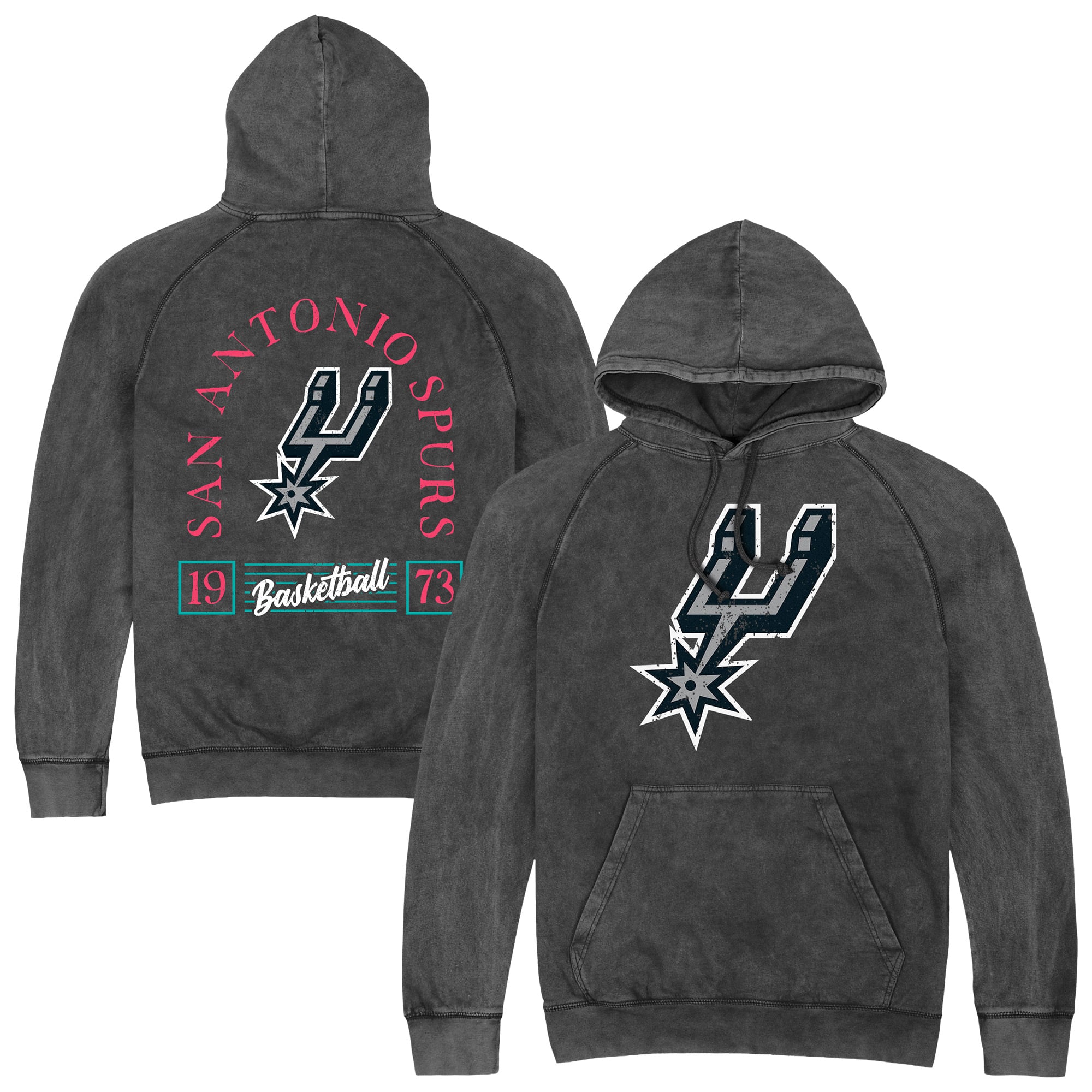 Unisex Stadium Essentials Black San Antonio Spurs Laylow Vintage Hoodie