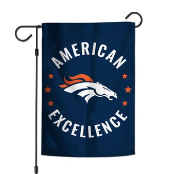 WinCraft Denver Broncos 12" x 18" Double-Sided America 250 Garden Flag