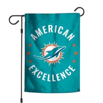 WinCraft Miami Dolphins 12" x 18" Double-Sided America 250 Garden Flag