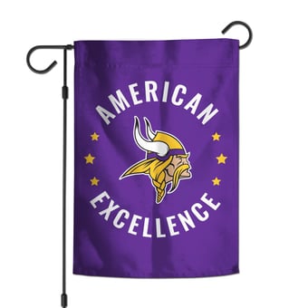 WinCraft Minnesota Vikings 12" x 18" Double-Sided America 250 Garden Flag
