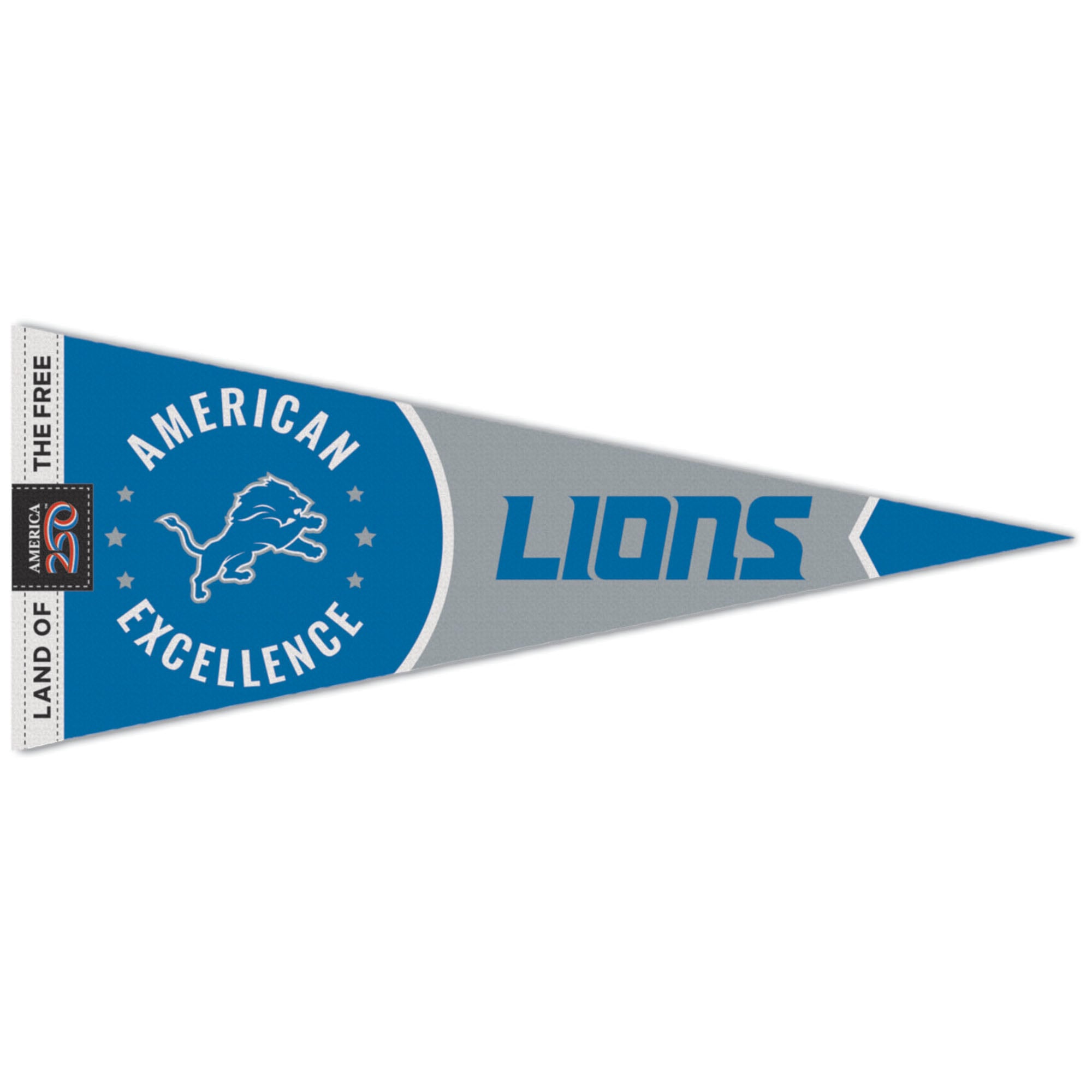 WinCraft Detroit Lions 12" x 30" America 250 Premium Pennant