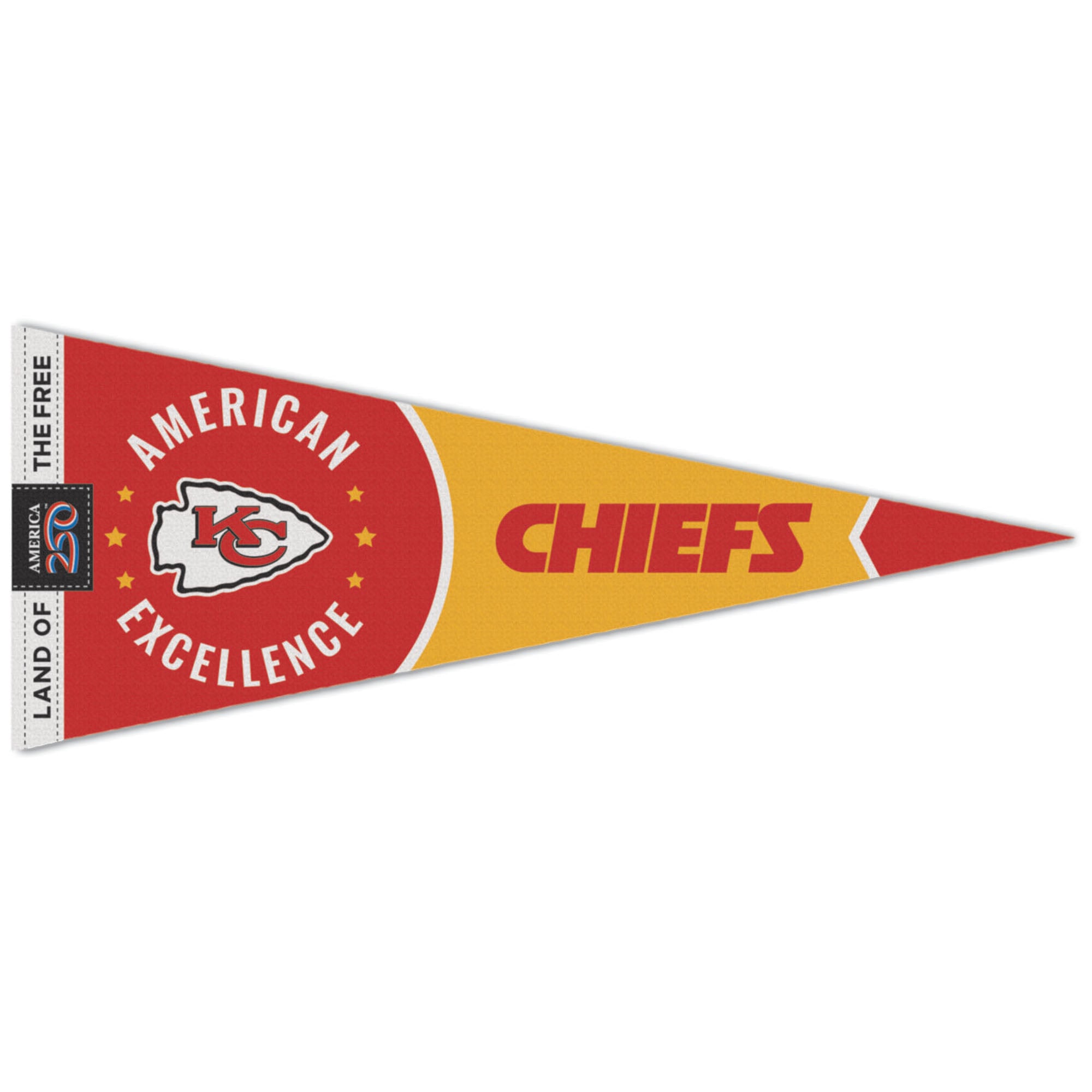 WinCraft Kansas City Chiefs 12" x 30" America 250 Premium Pennant