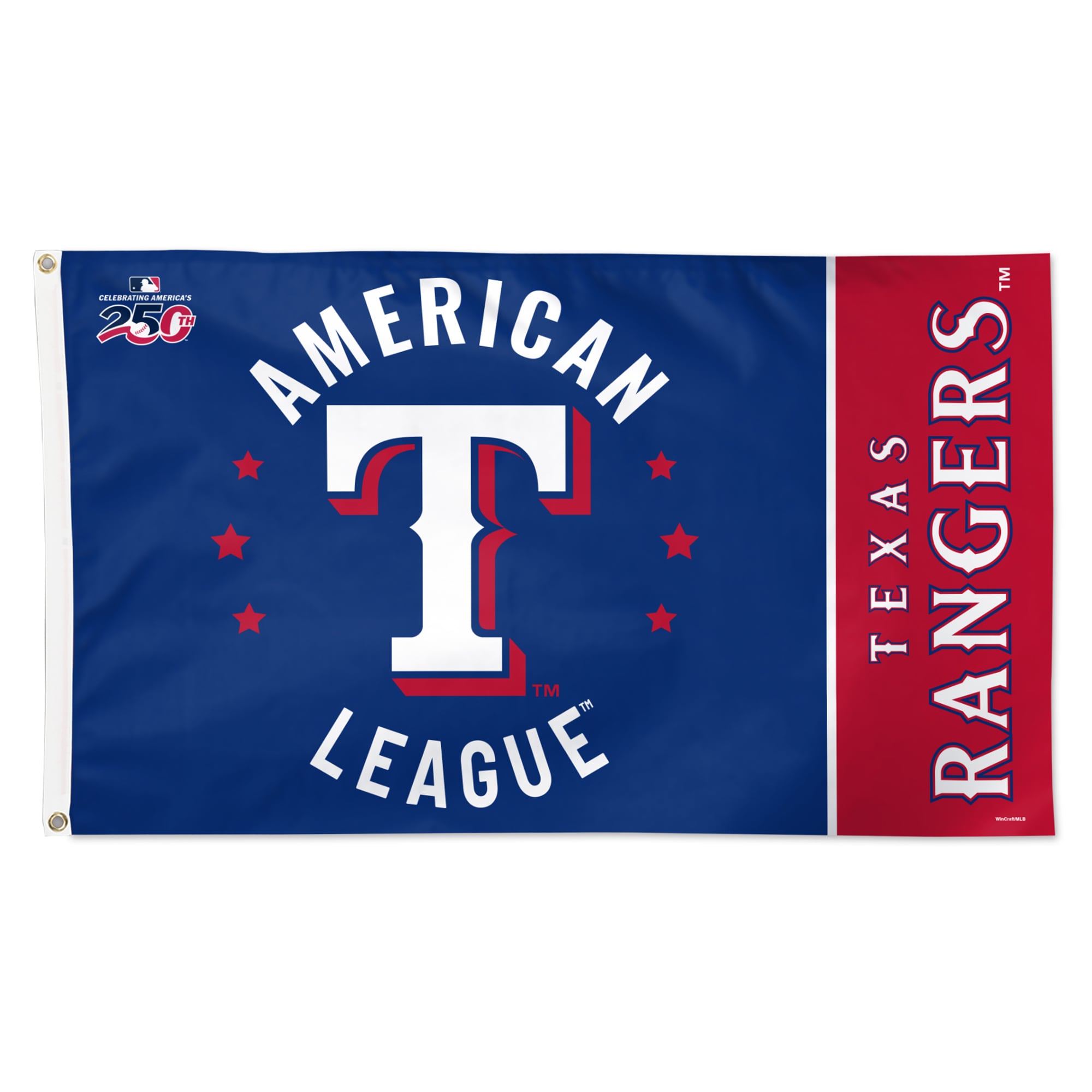 WinCraft Texas Rangers 3' x 5' One-Sided America 250 Deluxe Flag