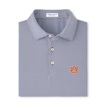 Men's Peter Millar  Navy Auburn Tigers Jubilee Stripe Stretch Jersey Polo