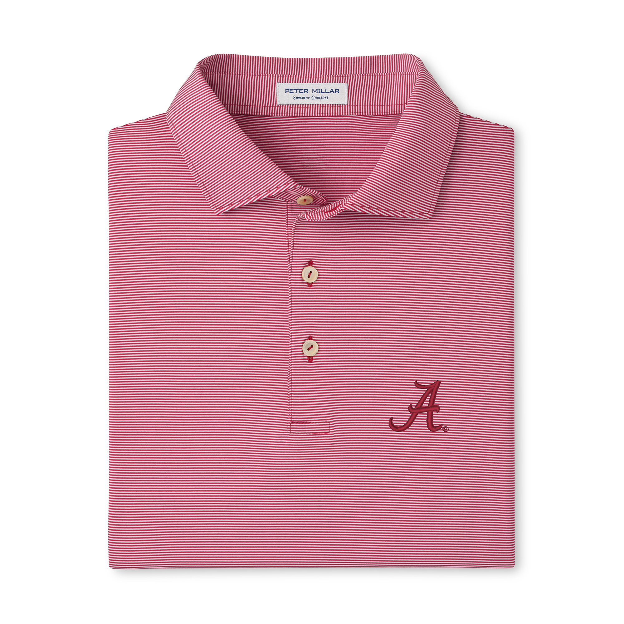 Men’s Peter Millar Crimson Alabama Crimson Tide Jubilee Stripe Stretch Jersey Polo Men’s Peter Millar Crimson Alabama Crimson Tide Jubilee Stripe Stretch Jersey Polo